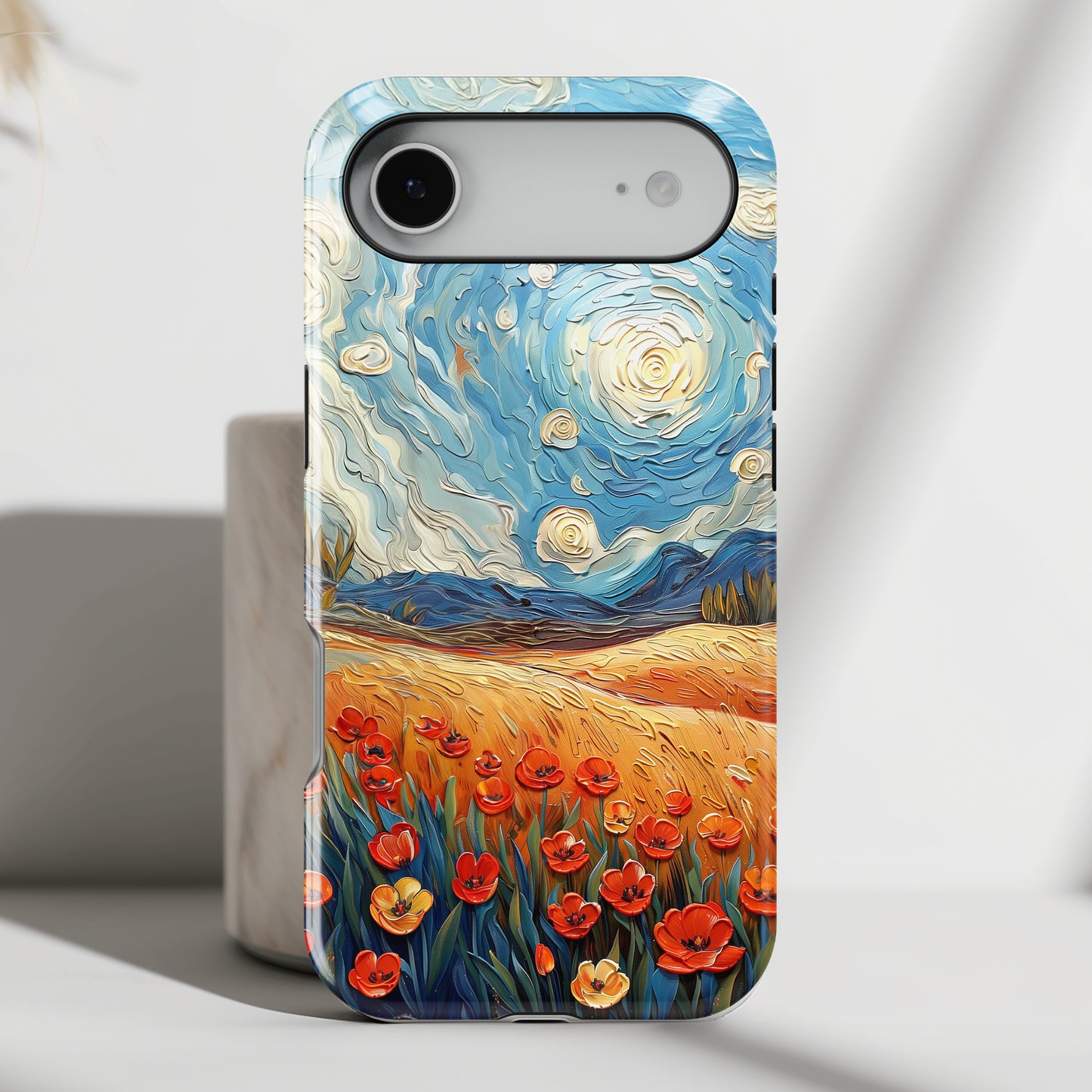 Van Gogh Style Tulip Bloom Oil Painting Design iPhone Case