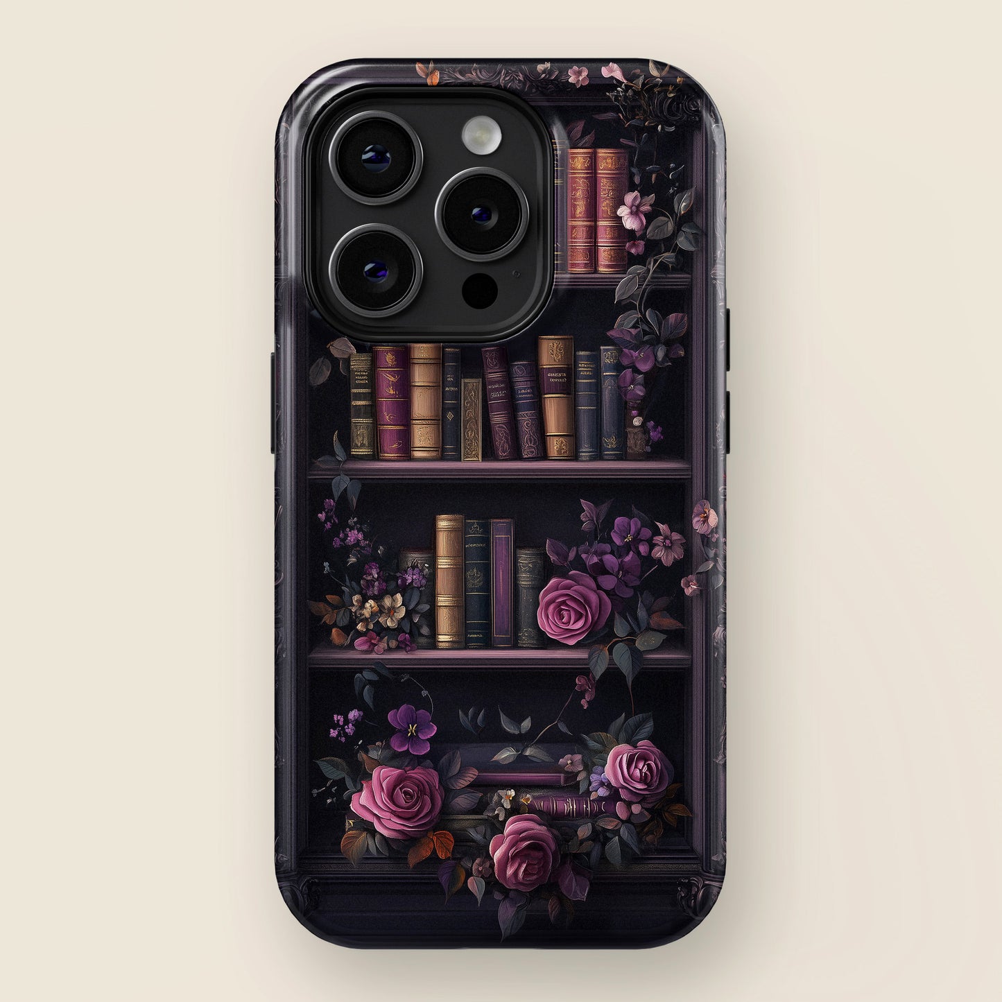 Victorian Gothic Style Bookshelf Design 1 iPhone Case