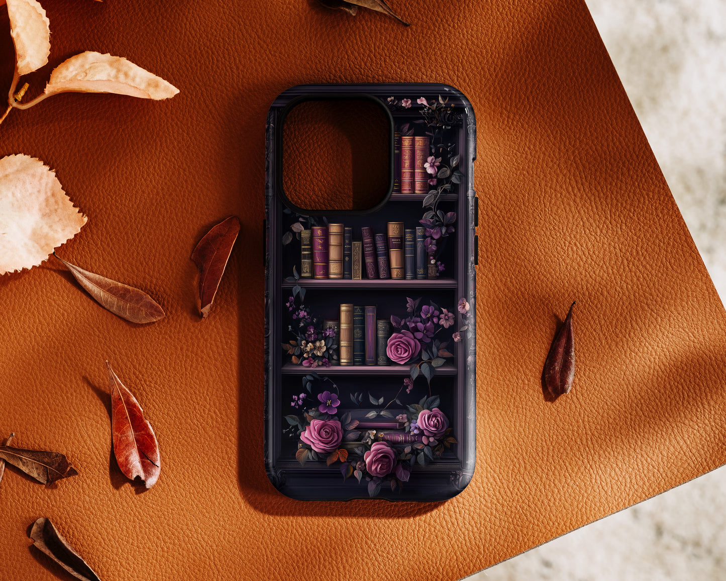 Victorian Gothic Style Bookshelf Design 1 iPhone Case