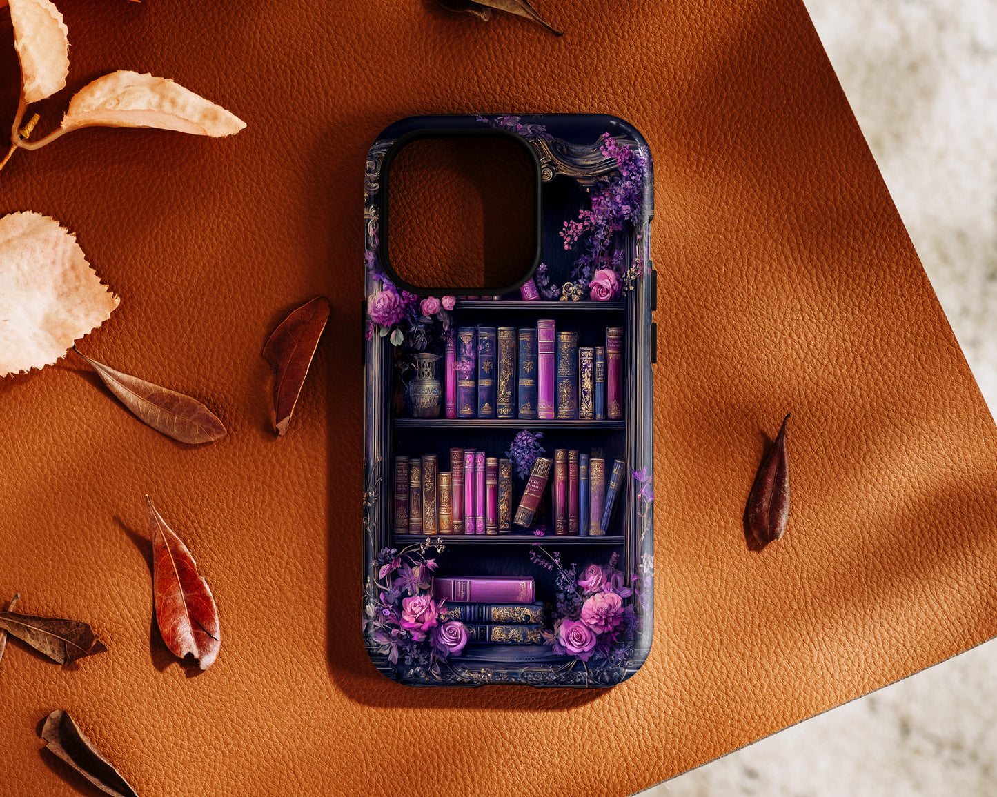 Victorian Gothic Style Bookshelf Design 2 iPhone Case