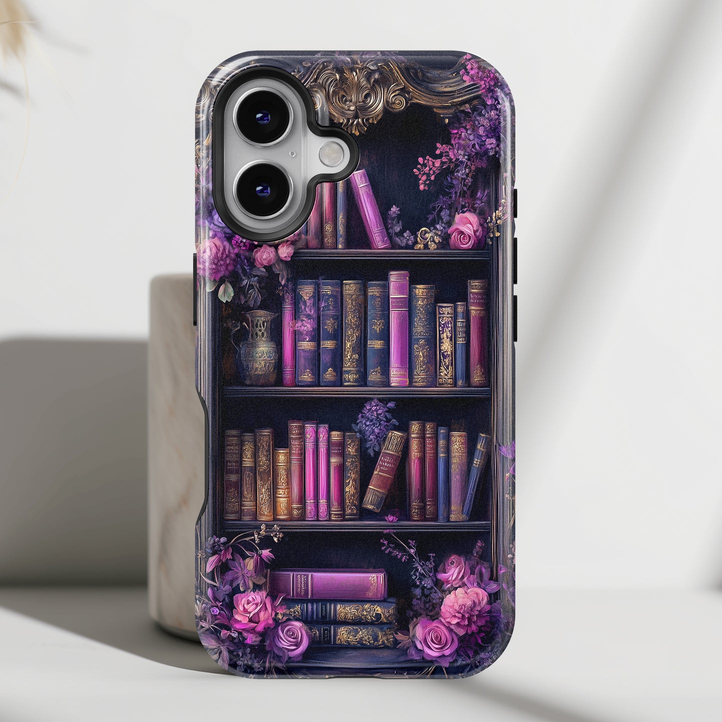 Victorian Gothic Style Bookshelf Design 2 iPhone Case