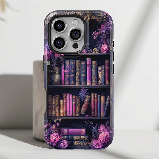 Victorian Gothic Style Bookshelf Design 2 iPhone Case