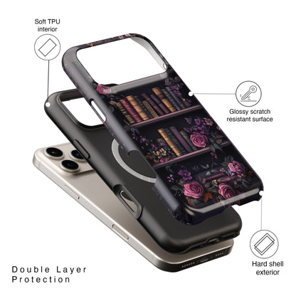 Victorian Gothic Style Bookshelf Design 1 iPhone Case