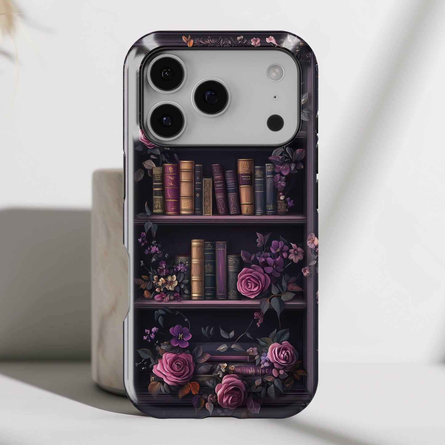 Victorian Gothic Style Bookshelf Design 1 iPhone Case