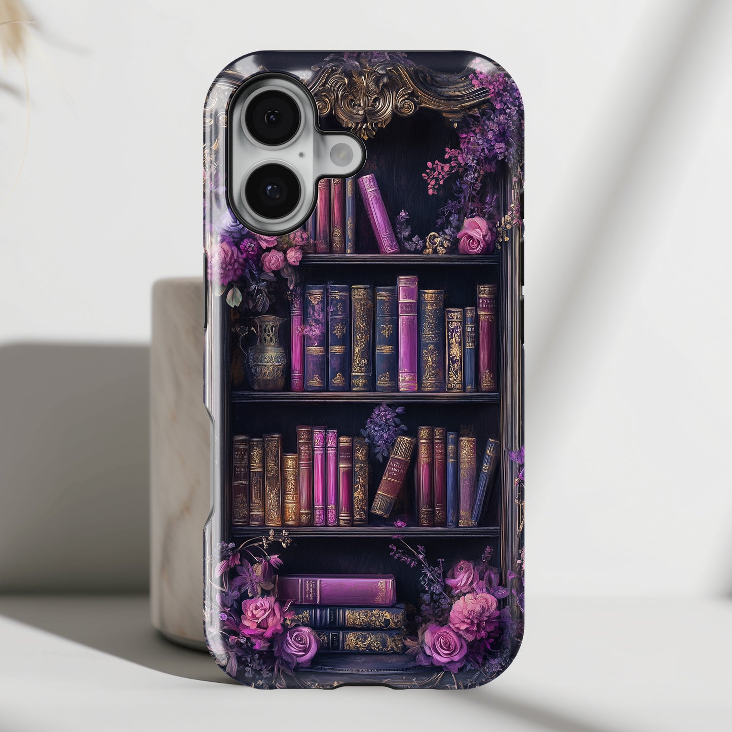 Victorian Gothic Style Bookshelf Design 2 iPhone Case