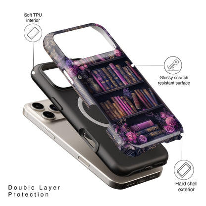 Victorian Gothic Style Bookshelf Design 2 iPhone Case