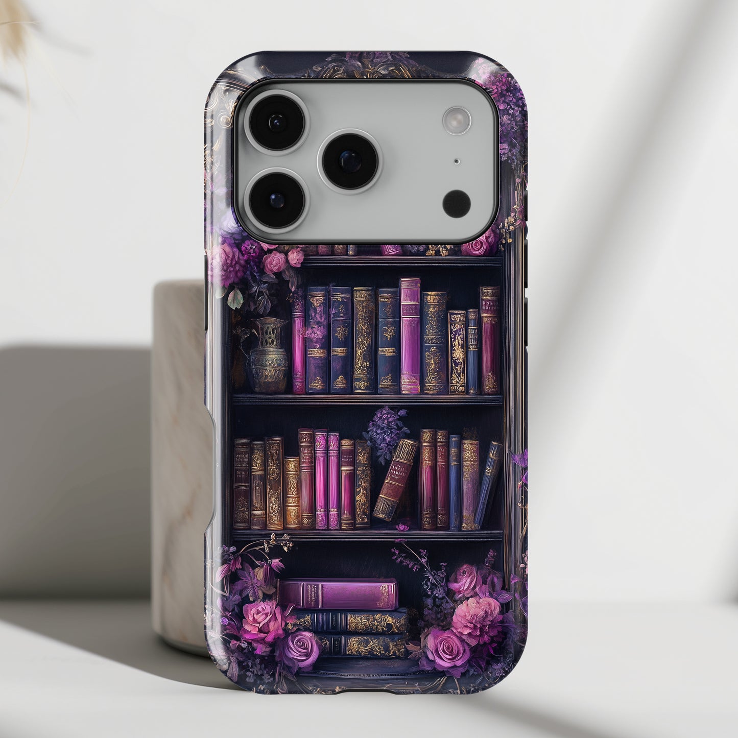Victorian Gothic Style Bookshelf Design 2 iPhone Case