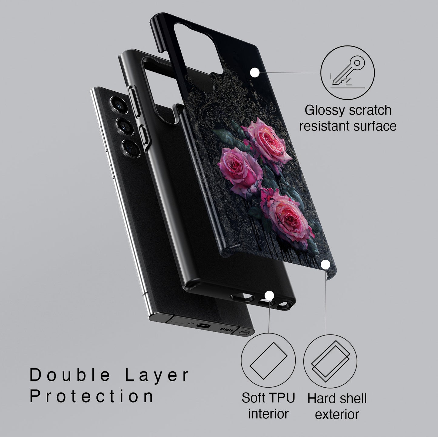 Victorian Noir Design Phone Case for Galaxy S series Phones