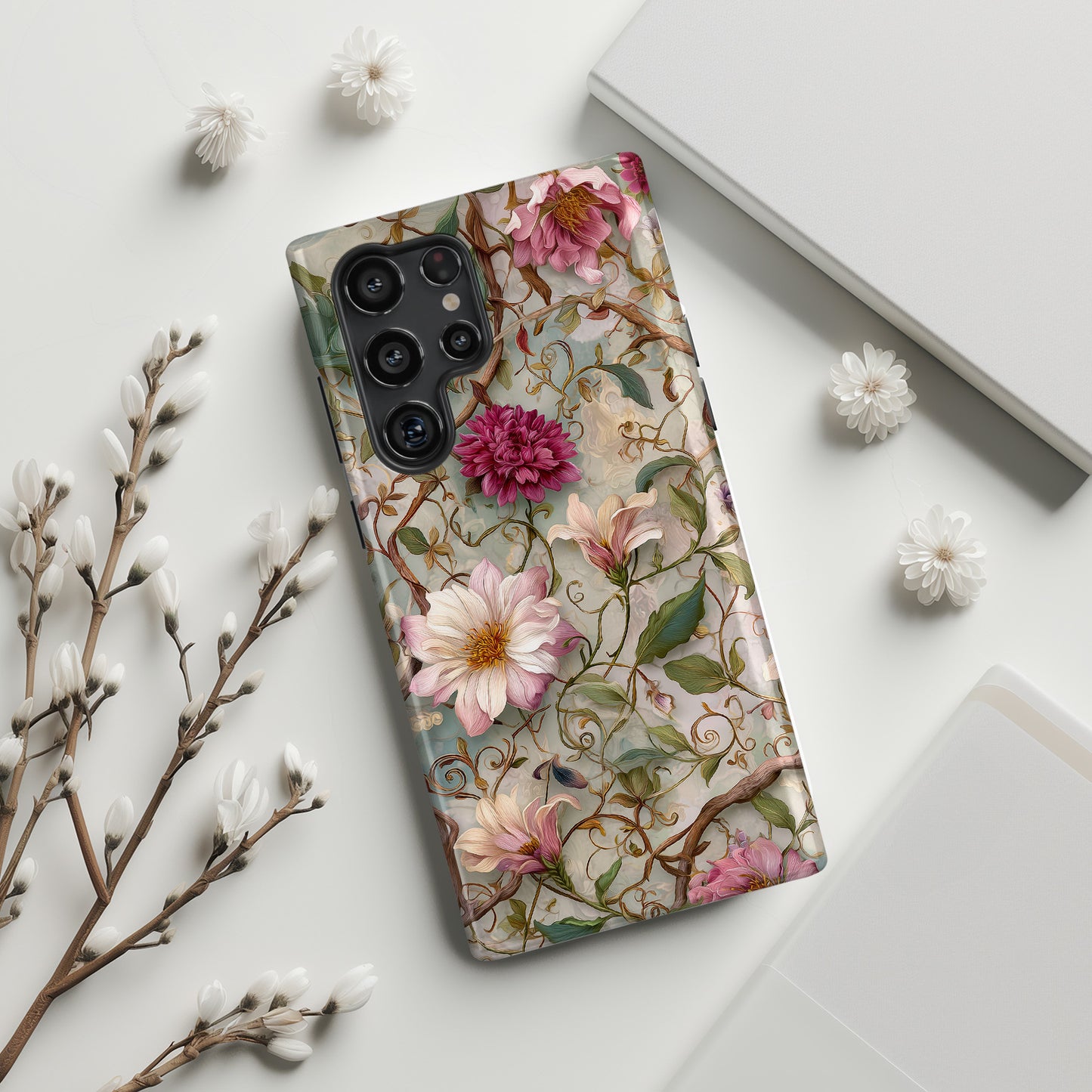 Victorian Vine Design Phone Case for Galaxy S series Phones