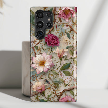 Victorian Vine Design Phone Case for Galaxy S series Phones