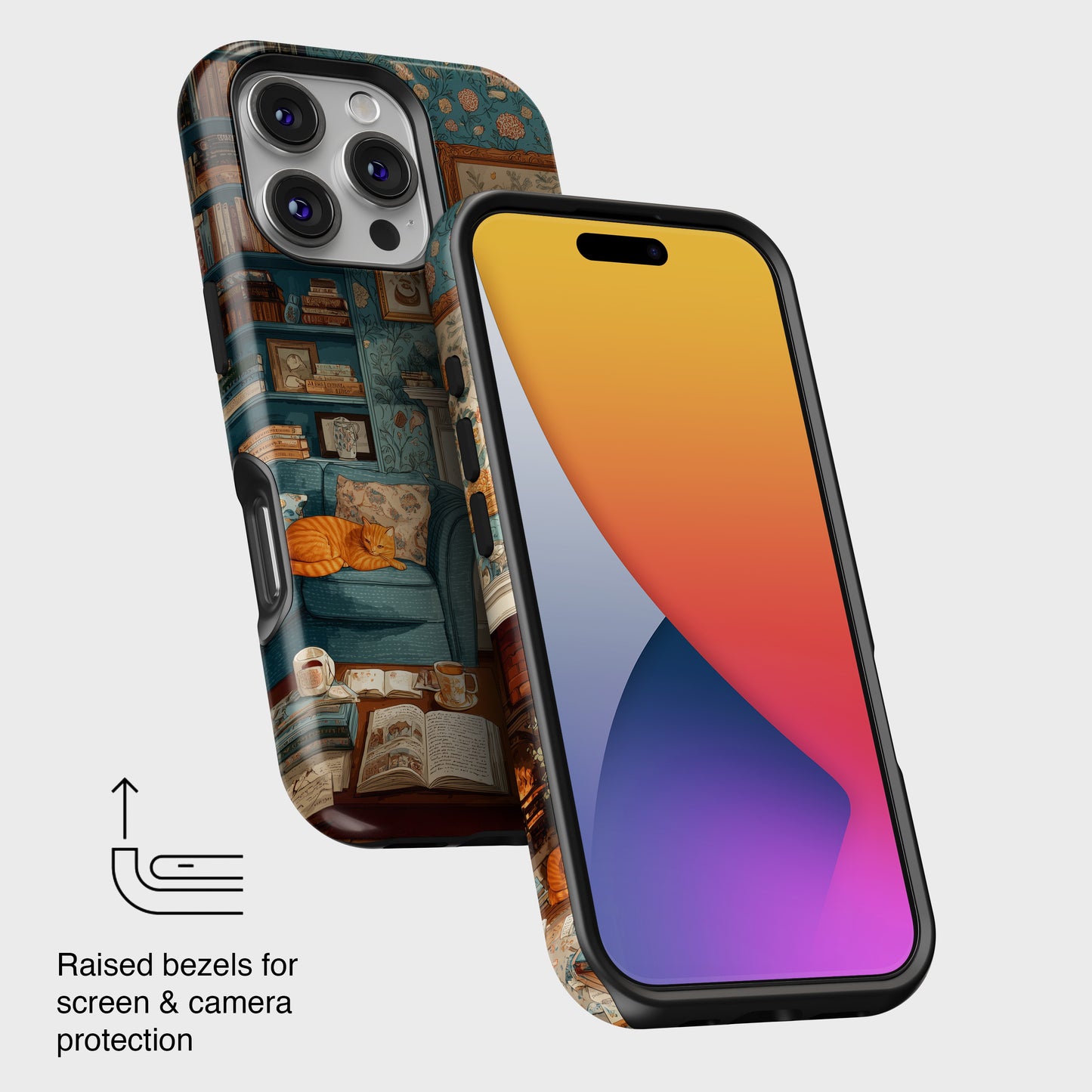 Vintage Cozy Fireplace Design iPhone Case