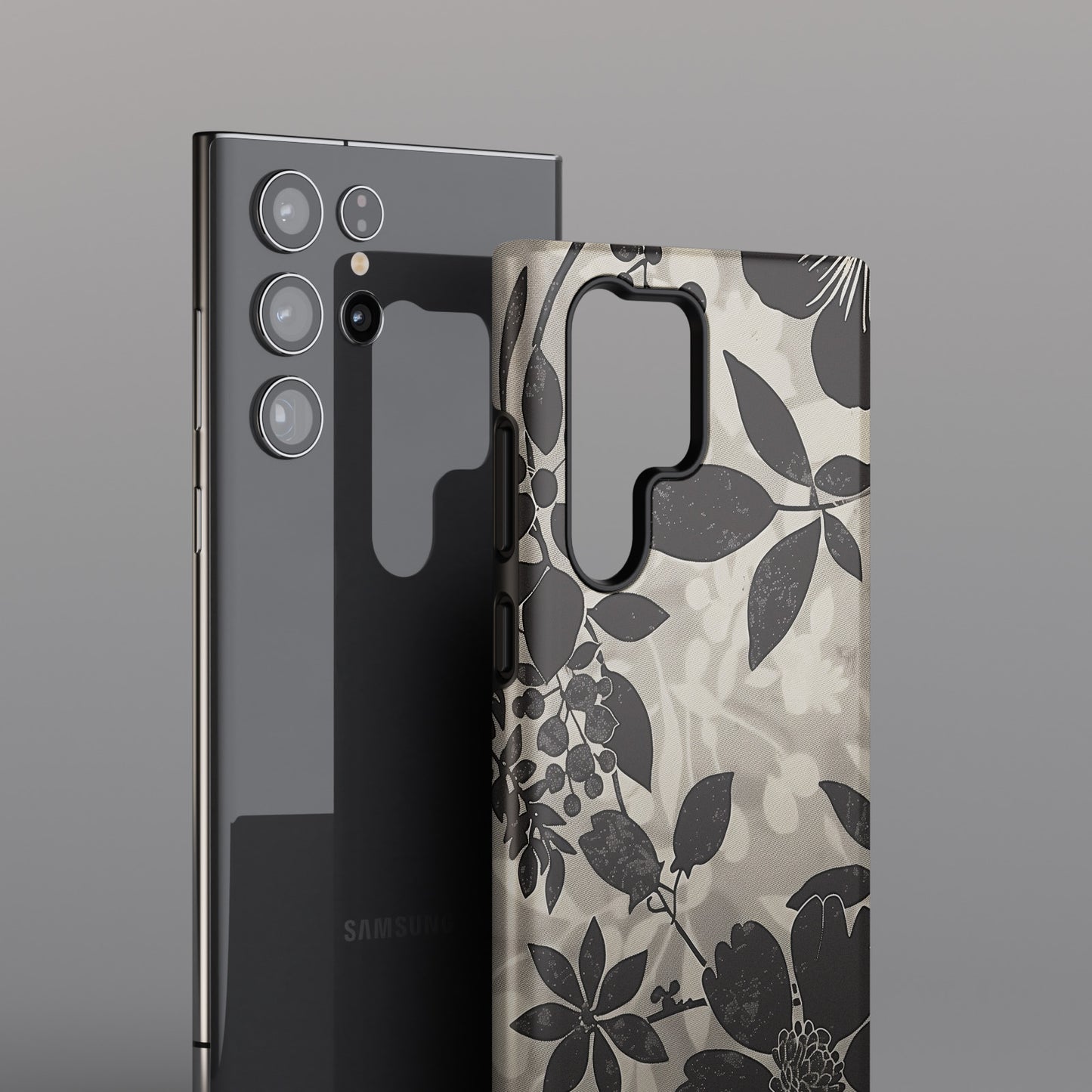 Vintage Earth Tone Floral Design Case for Galaxy S series Phones