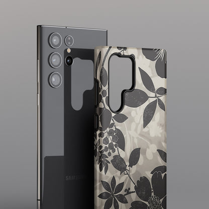 Vintage Earth Tone Floral Design Case for Galaxy S series Phones