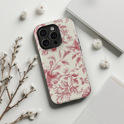 Vintage Pistachio Flowers Design iPhone Case