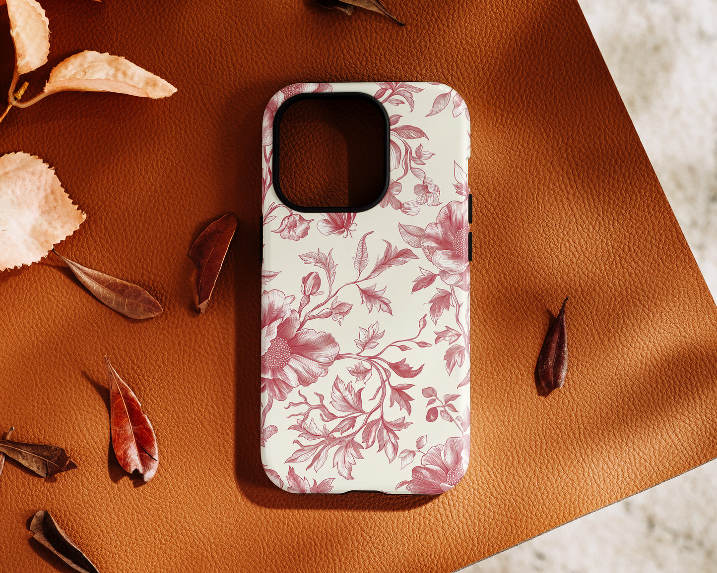 Vintage Pistachio Flowers Design iPhone Case