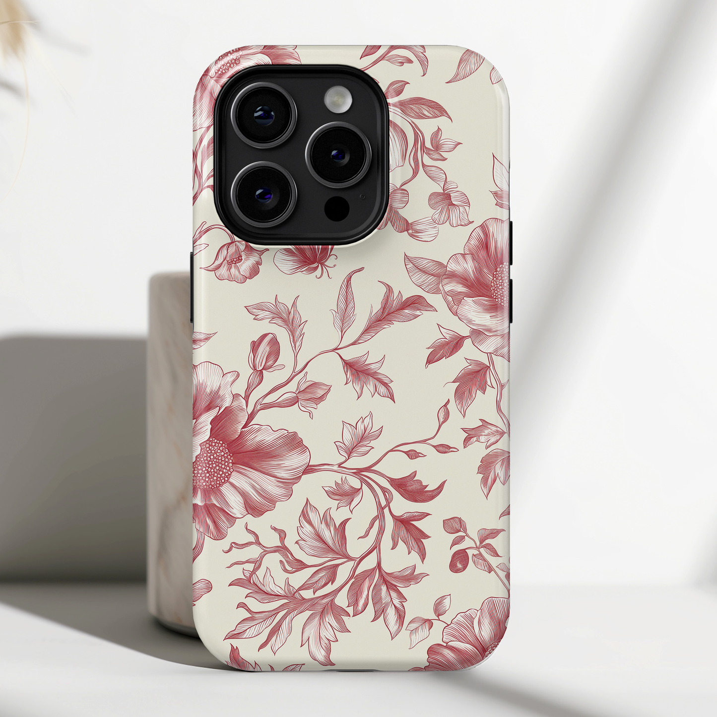 Vintage Pistachio Flowers Design iPhone Case