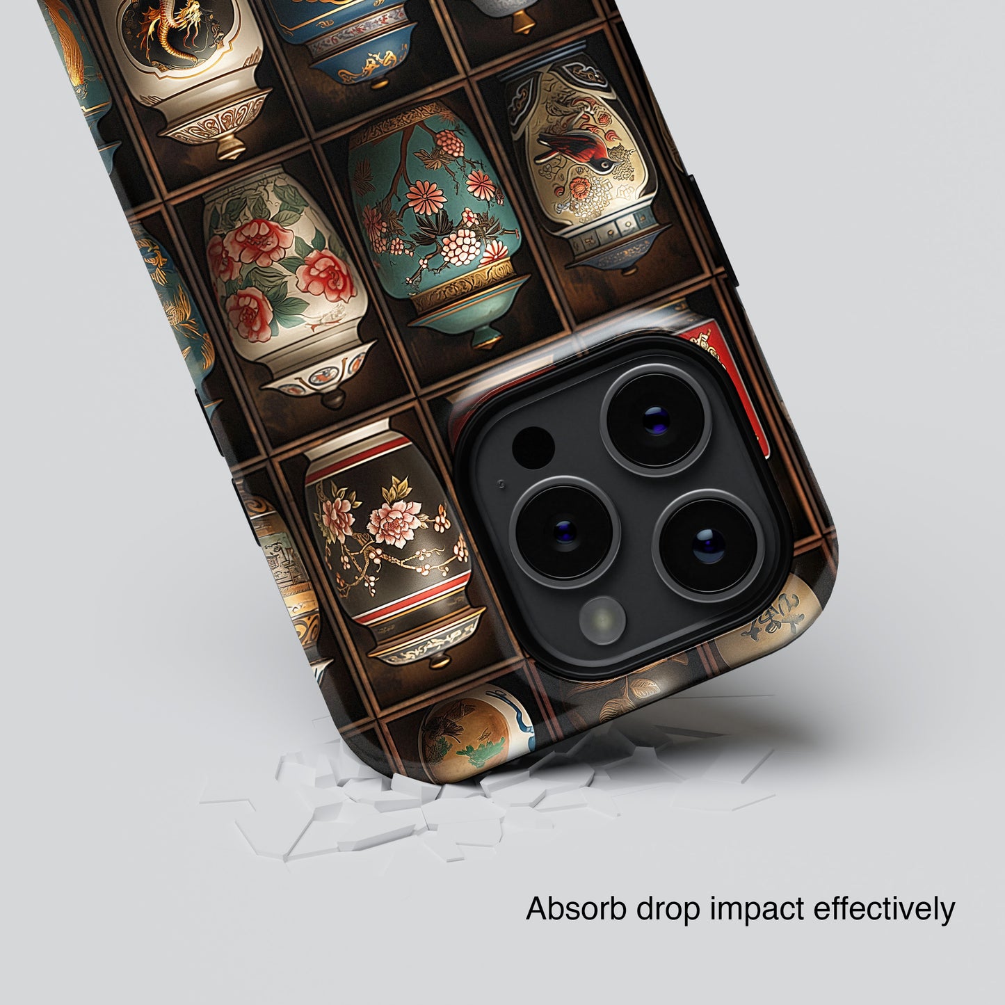 Vintage Tea Jars Collage Design iPhone Case