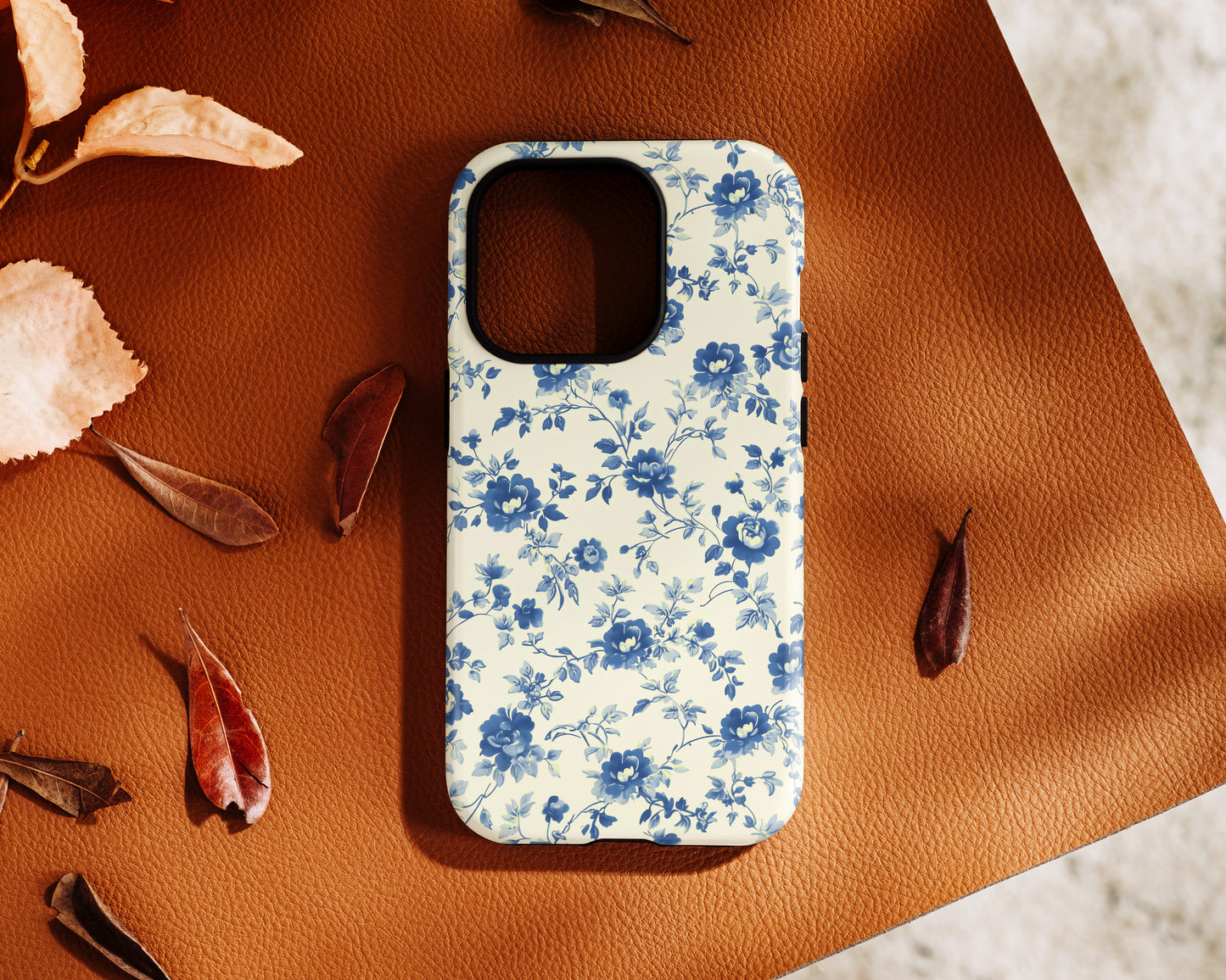Vintage Toile Floral Pattern Design iPhone Case