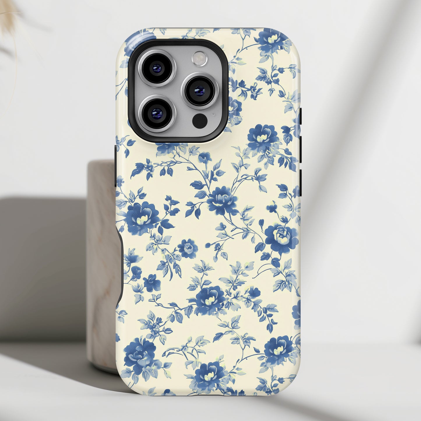 Vintage Toile Floral Pattern Design iPhone Case