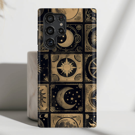 Vintage Astronomy Stamps Collage Design Case for Galaxy S series Phones