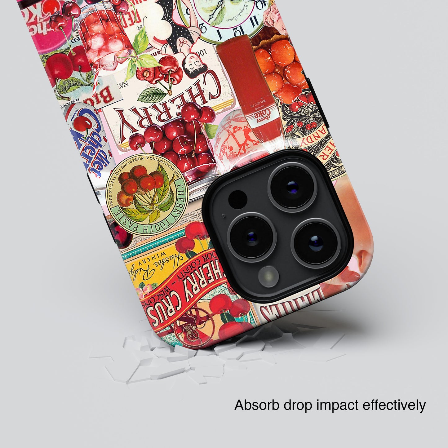 Cherry Vintage Collage iPhone Case