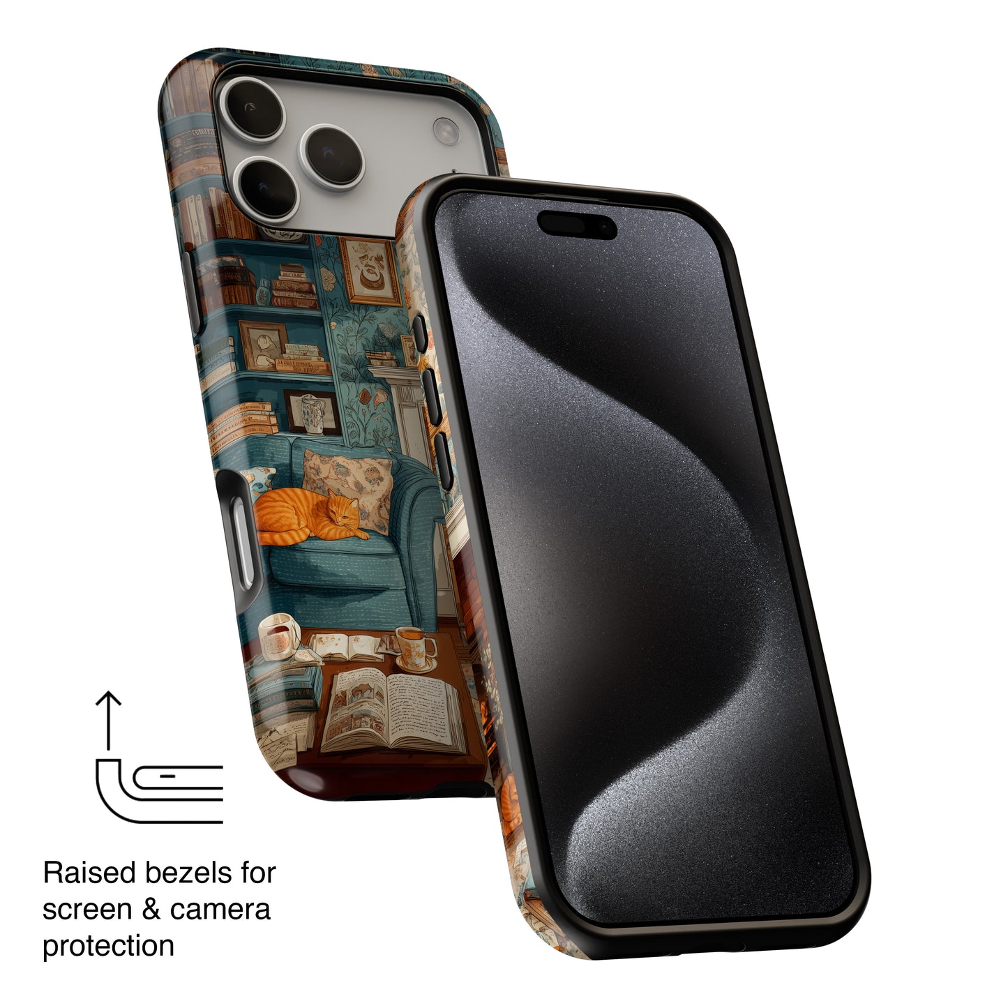 Vintage Cozy Fireplace Design iPhone Case