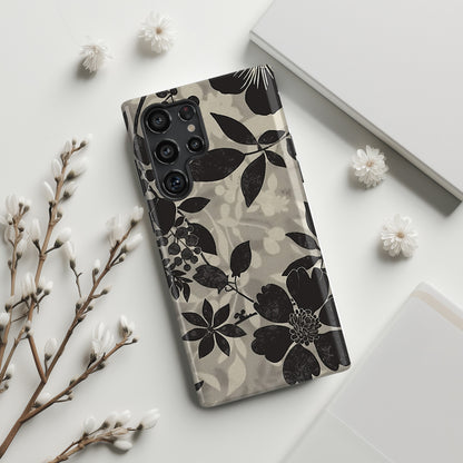 Vintage Earth Tone Floral Design Case for Galaxy S series Phones