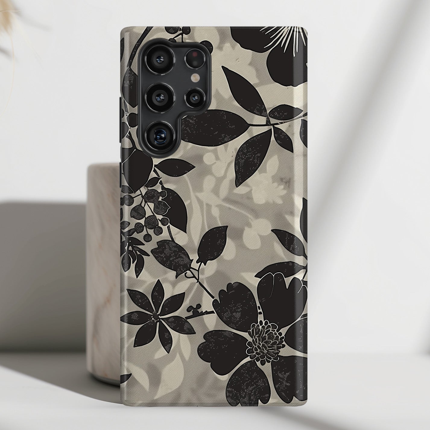 Vintage Earth Tone Floral Design Case for Galaxy S series Phones