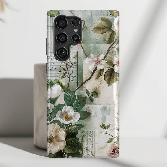 Vintage Floral Collage Case for Galaxy S series Phones