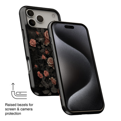 Vintage Gothic Red Rose Design iPhone Case