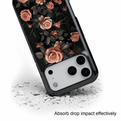 Vintage Gothic Red Rose Design iPhone Case