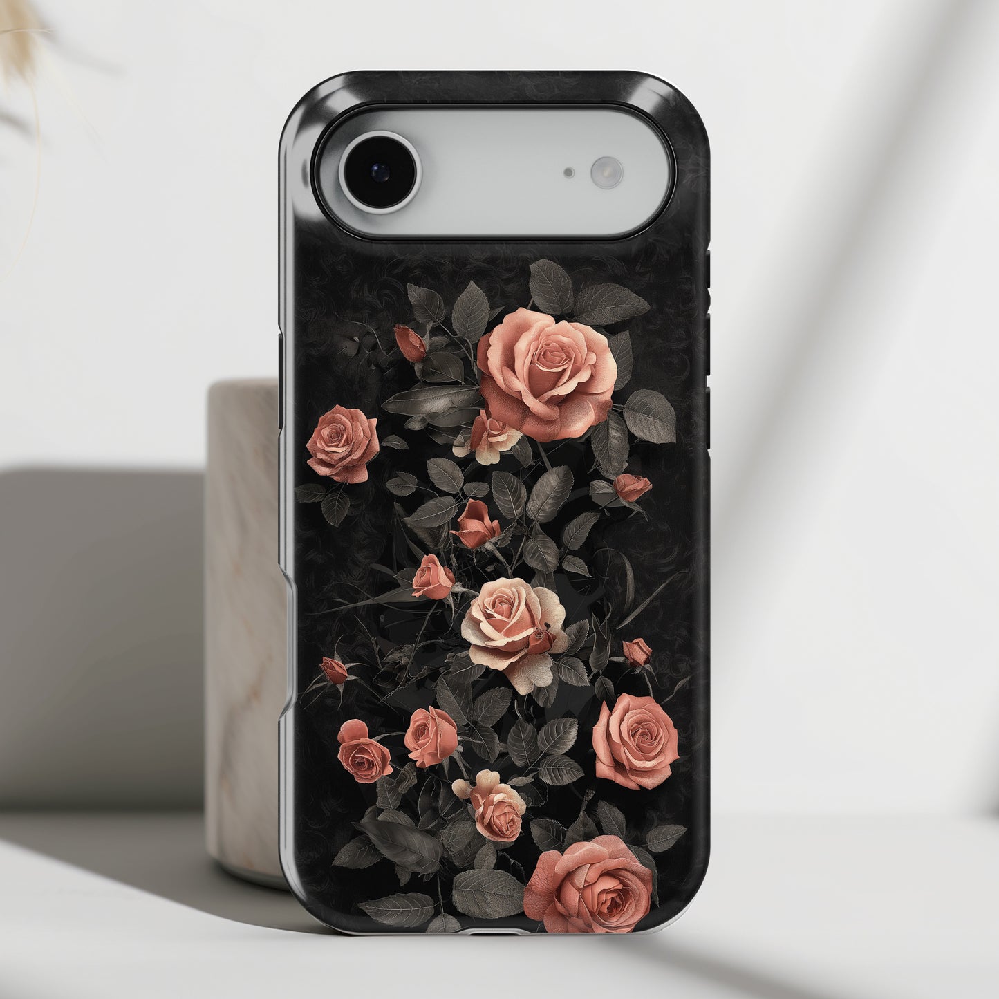 Vintage Gothic Red Rose Design iPhone Case