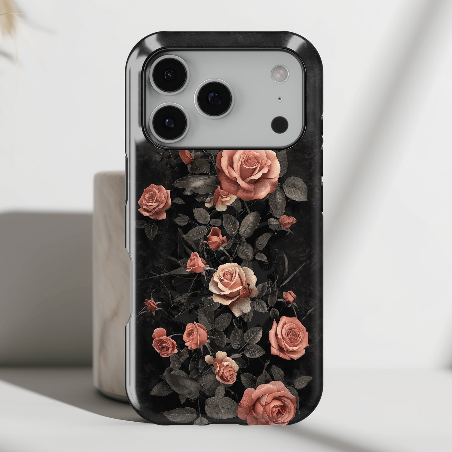 Vintage Gothic Red Rose Design iPhone Case