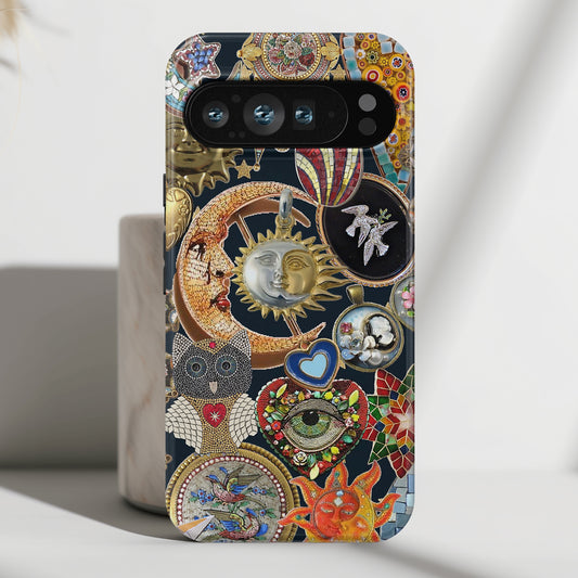 Mosaic Charm Vintage Collage Design Phone Case for Google Pixel