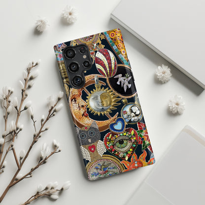 Mosaic Charm Vintage Collage Design Case for Galaxy S series Phones