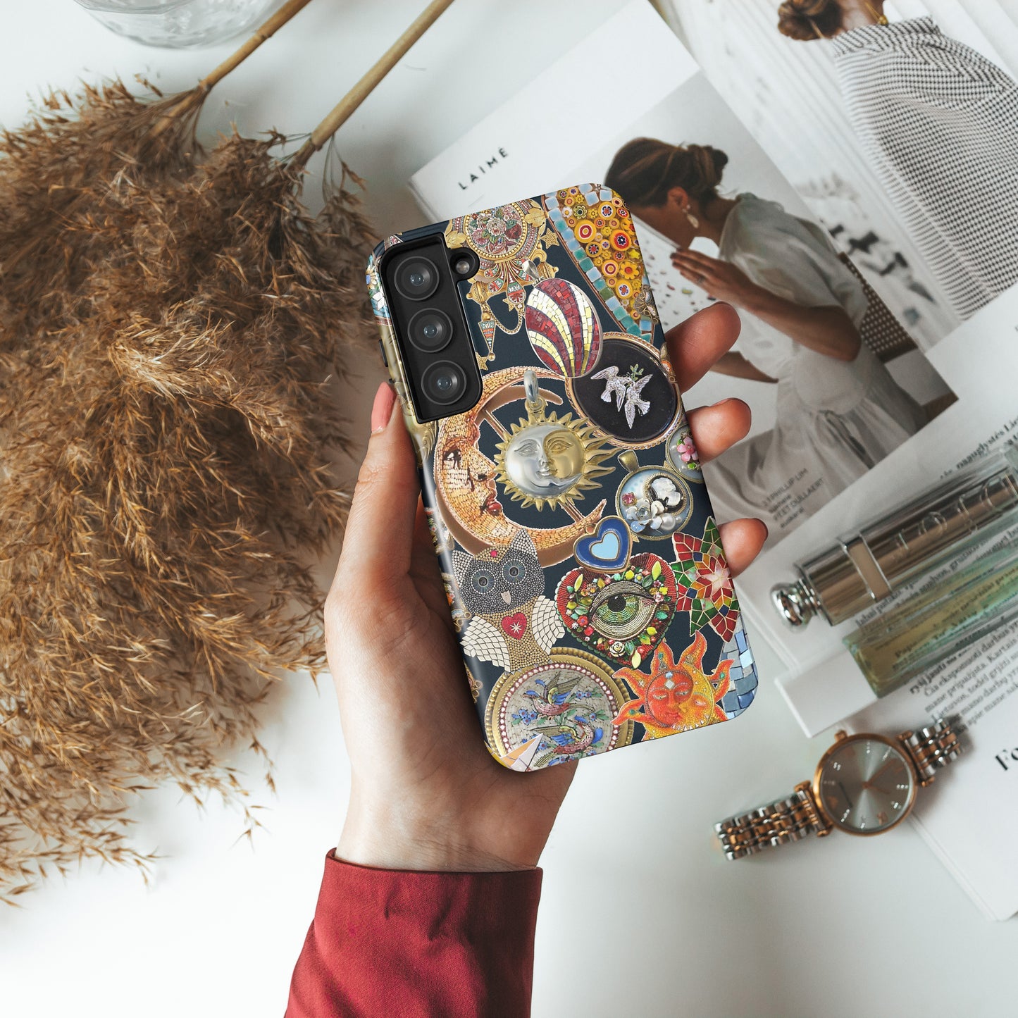 Mosaic Charm Vintage Collage Design Case for Galaxy S series Phones