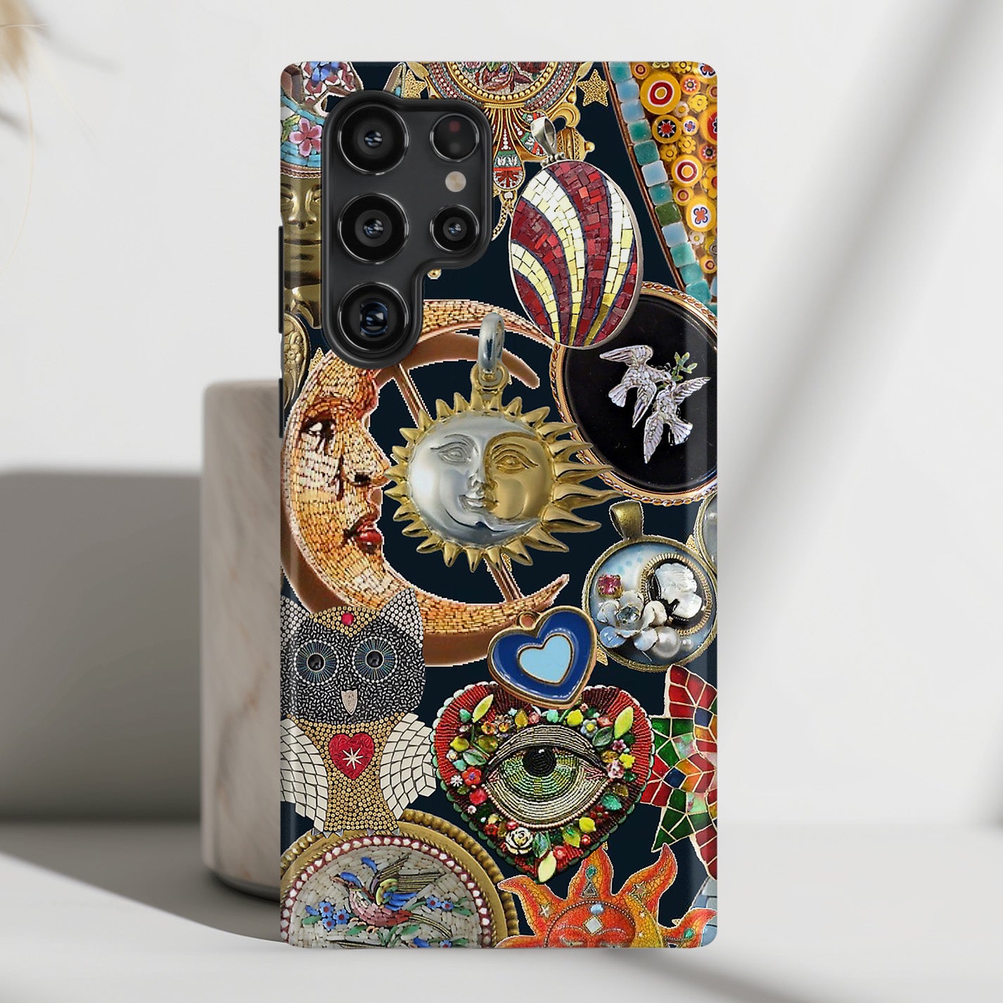 Mosaic Charm Vintage Collage Design Case for Galaxy S series Phones
