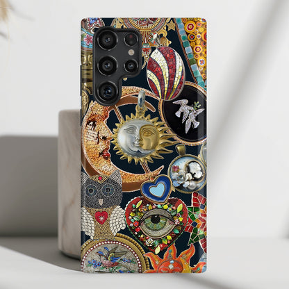 Mosaic Charm Vintage Collage Design Case for Galaxy S series Phones