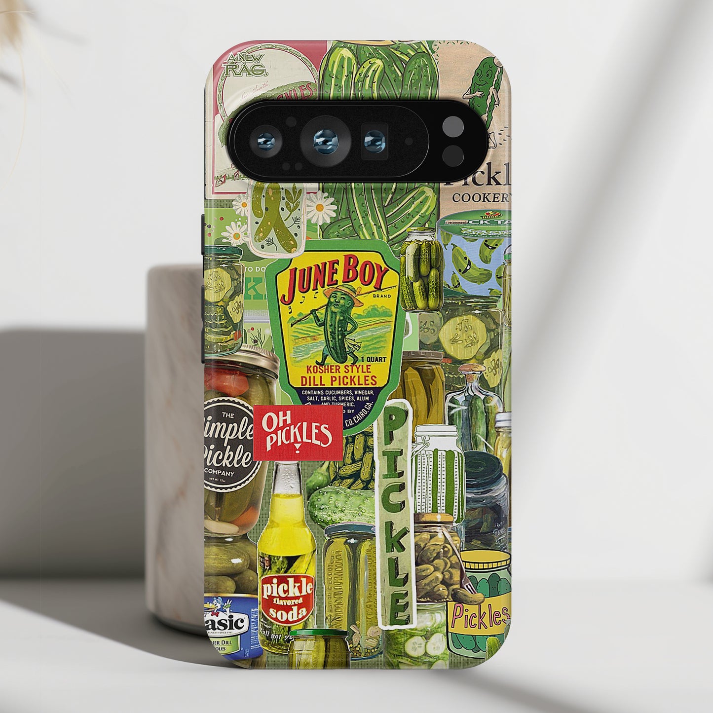 Vintage Pickle Collage Design Phone Case for Google Pixel