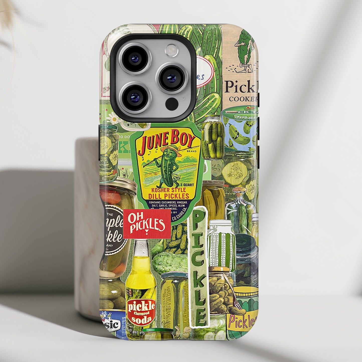 Vintage Pickle Collage iPhone Case