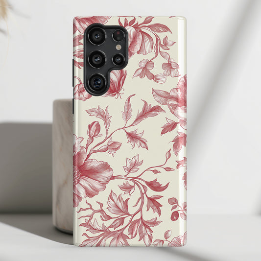 Vintage Pistachio Flowers Design Case for Galaxy S series Phones