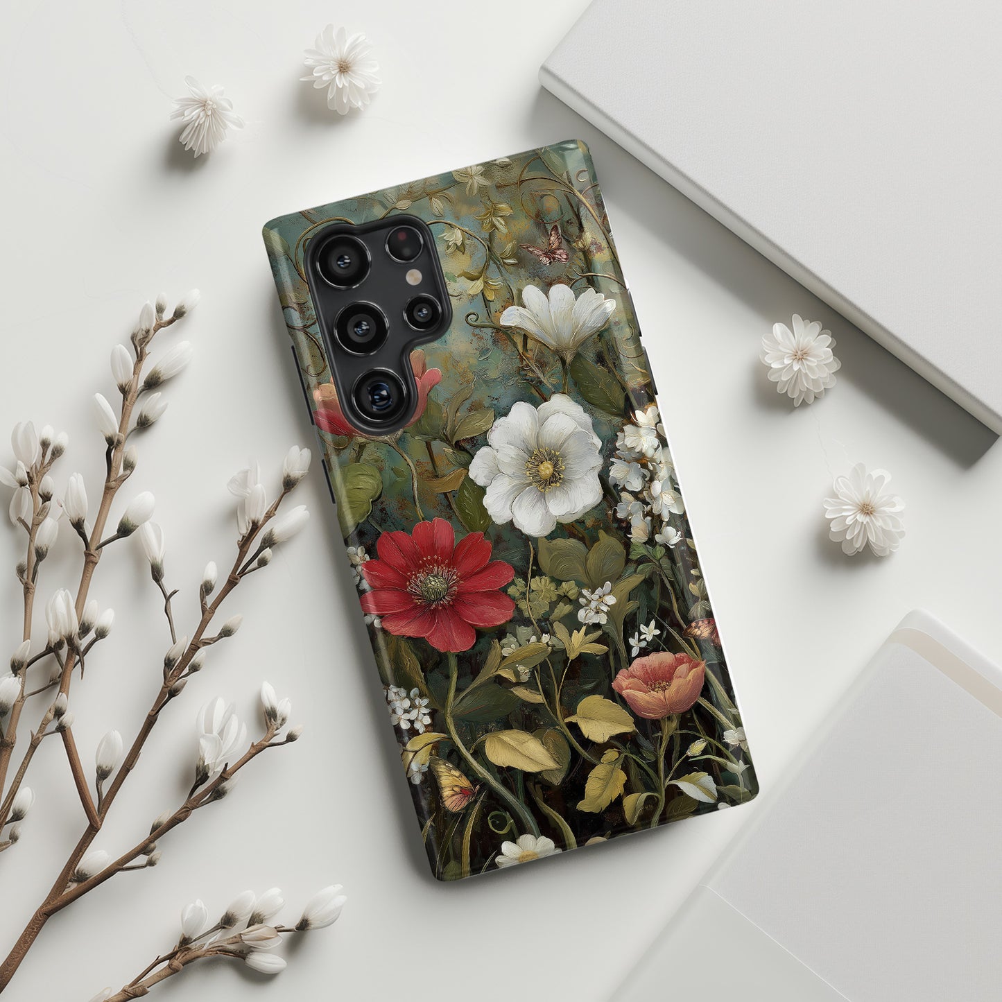 Vintage Rouge Design Phone Case for Galaxy S series Phones