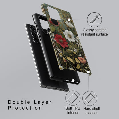 Vintage Rouge Design Phone Case for Galaxy S series Phones