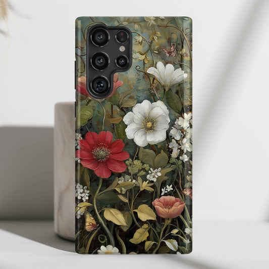 Vintage Rouge Design Phone Case for Galaxy S series Phones