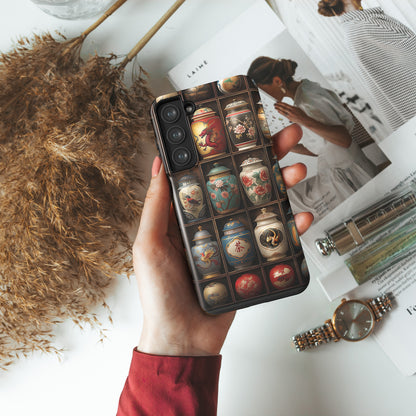 Vintage Tea Jars Collage Design Case for Galaxy S series Phones