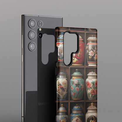 Vintage Tea Jars Collage Design Case for Galaxy S series Phones