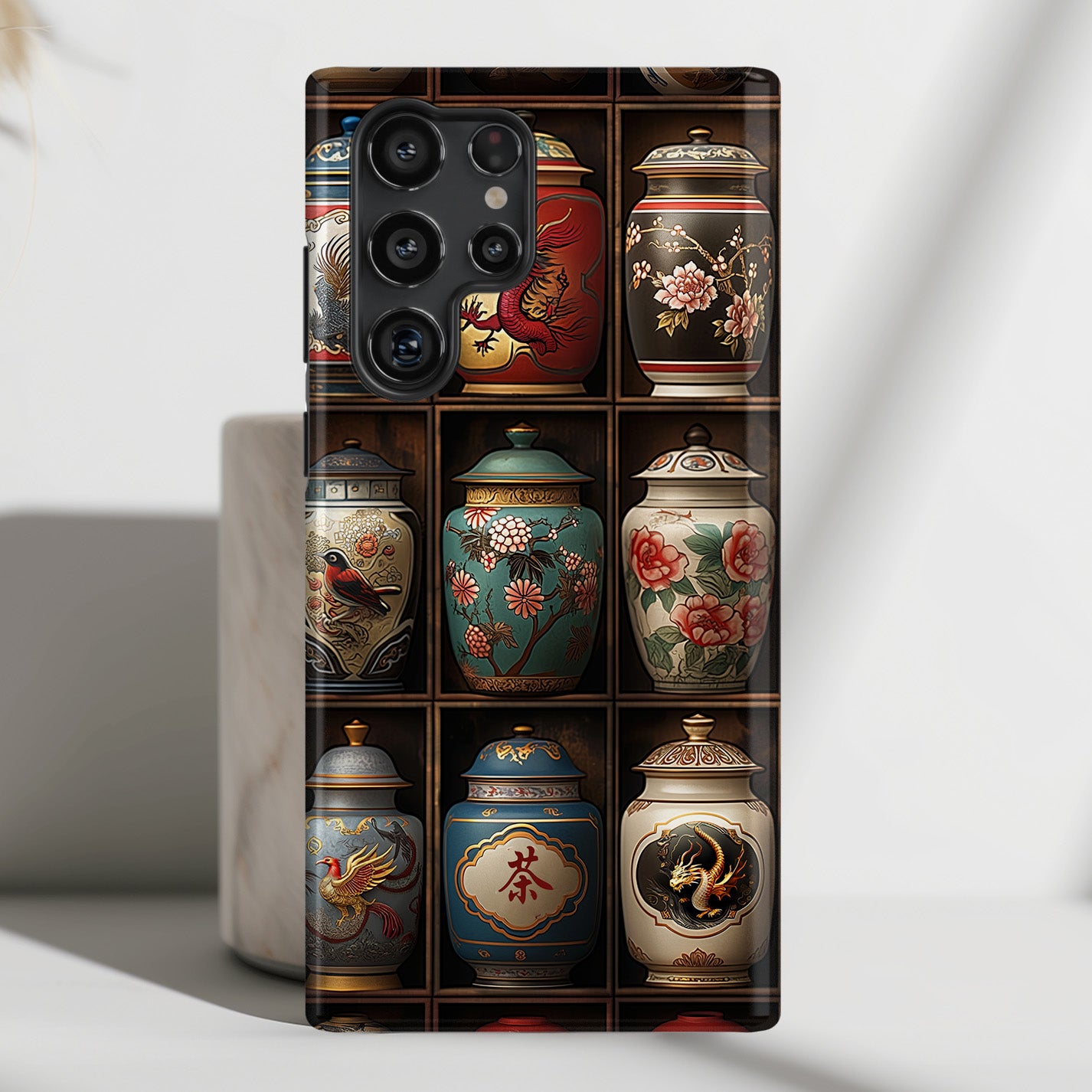 Vintage Tea Jars Collage Design Case for Galaxy S series Phones