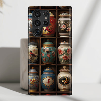 Vintage Tea Jars Collage Design Case for Galaxy S series Phones