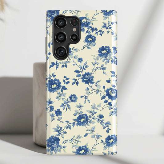 Vintage Toile Floral Pattern Design Case for Galaxy S series Phones