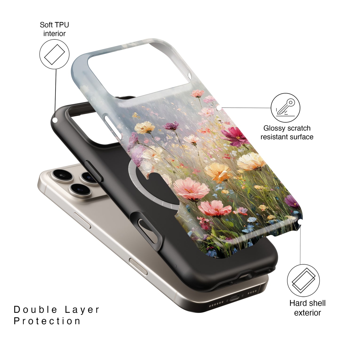 Whispering Wildflowers Design iPhone Case